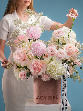 Коробка с цветами «Бархатное утро»