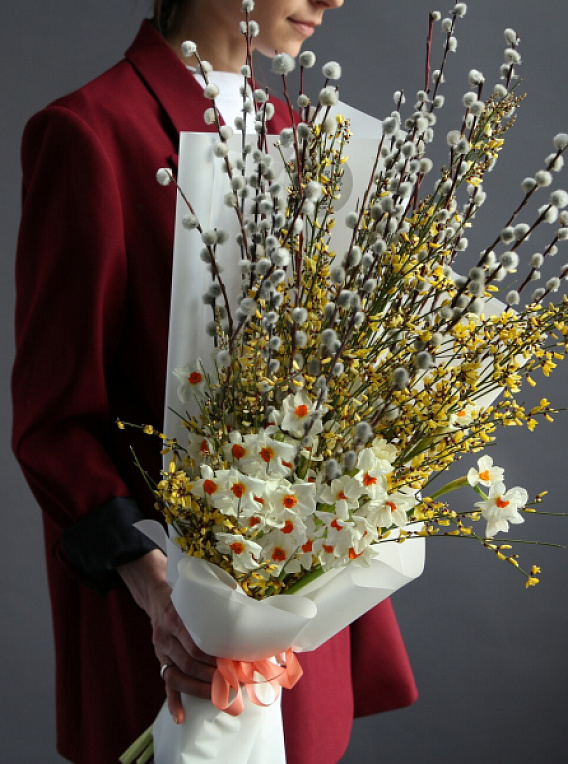 Триобукет «Лимонный марципан»