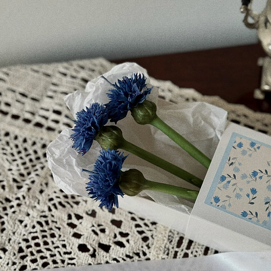 Свеча «Полевые васильки»