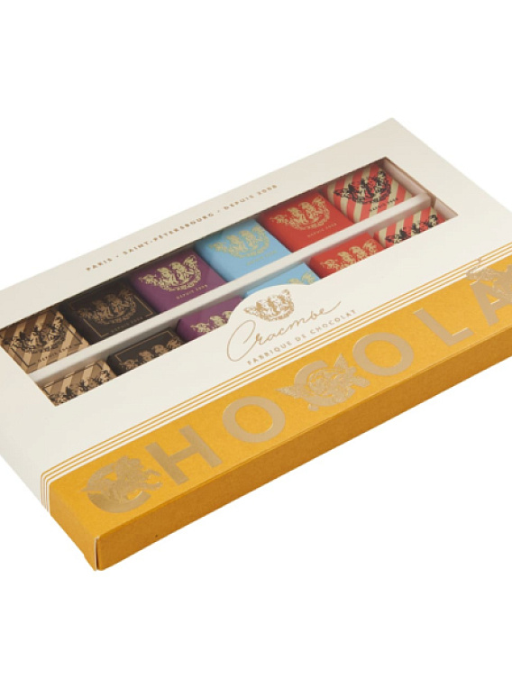 «Счастье» шоколадные плитки с пралине №1 18 шт.