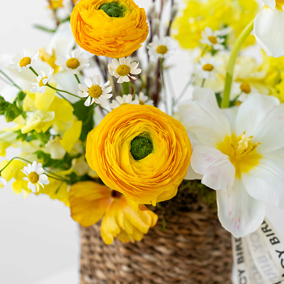 Корзина «Солнце в лепестках»