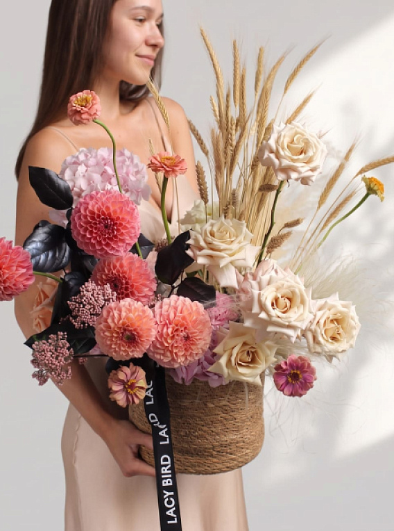 “White Nights” Flower Basket