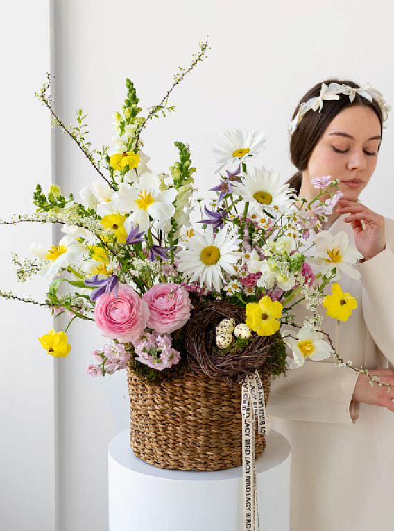 “Awakening” Flower Basket