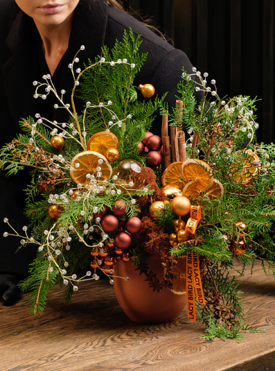 Композиция с корицей и апельсинами «Пряности и сладости»