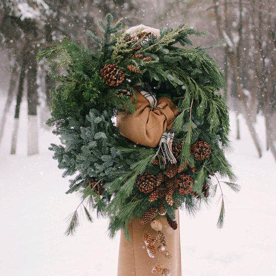 Рождественский венок «Хвойная сказка»