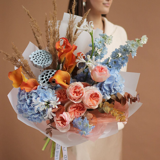 Авторский букет «Небесная лазурь»