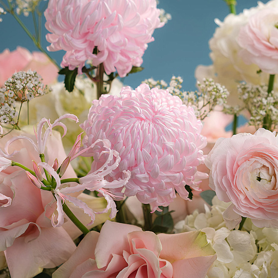 Коробка с цветами «Бархатное утро»