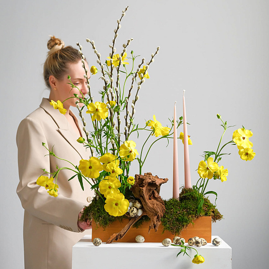 Пасхальная композиция «На лужайке»