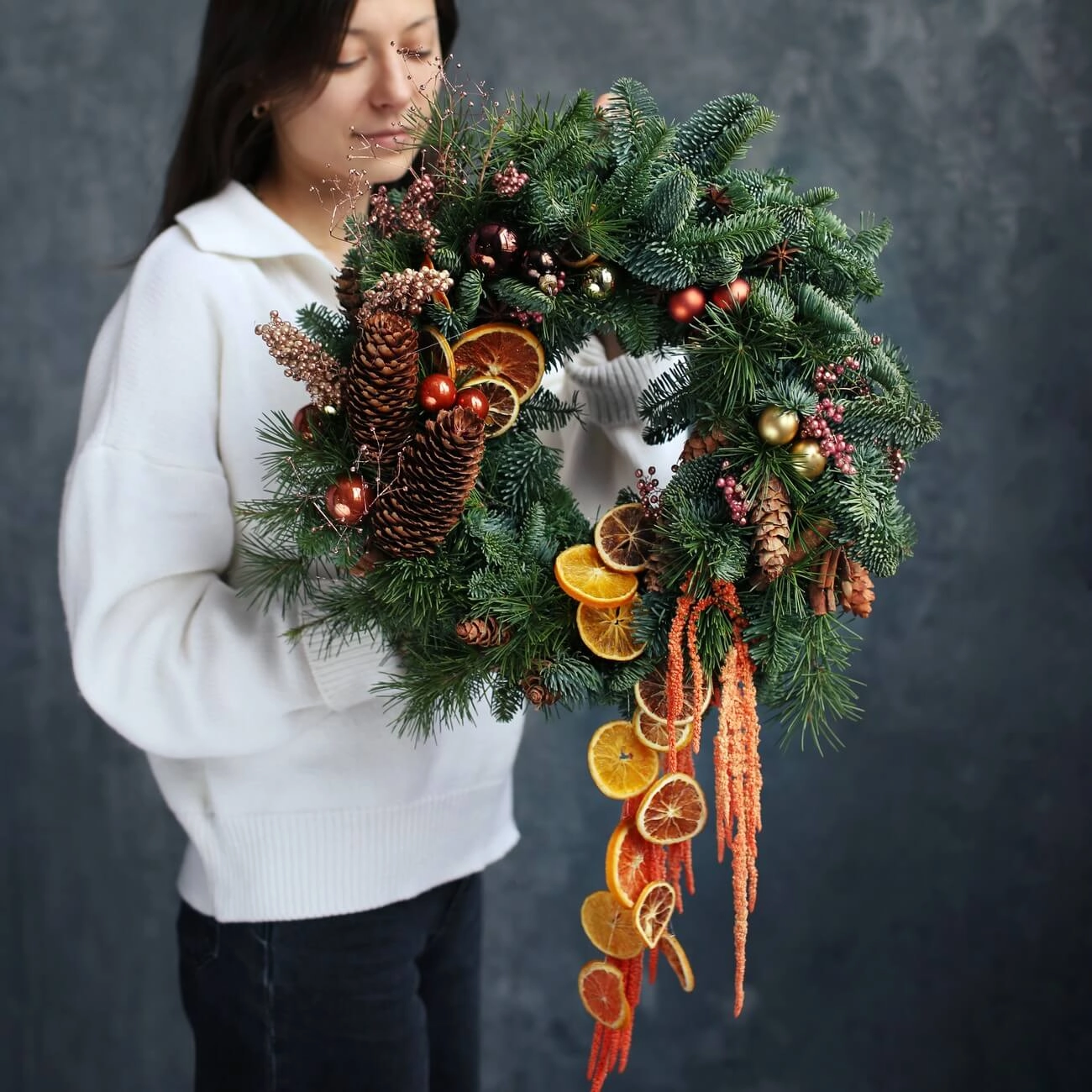 “Mandarin” Christmas Wreath